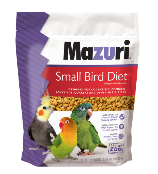 Mazuri Mini Bird Diet 鳥のエサ　フード　インコ M メンテナンス スモールバードダイエット(インコ) 1kg | こんぱまる
